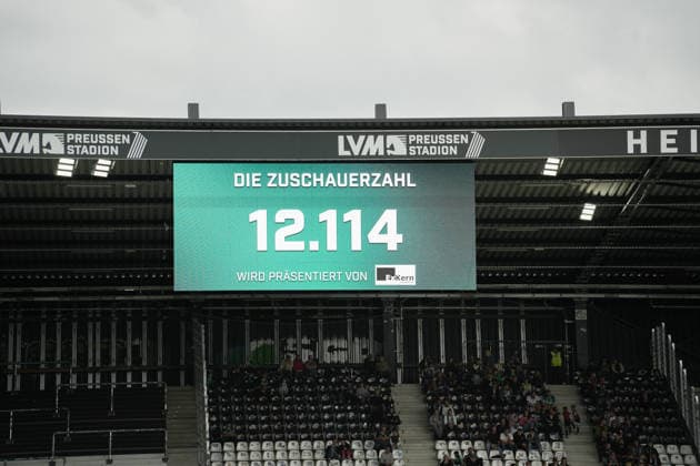 Deutschland: 3. Liga 2026 2027 4. Spieltag, SC Preußen Münster vs TSV Havelse, Samstag, 05.09.2026 LVM-Preußenstadion (Münster, Nordrhein-Westfalen, Deutschland) Zuschauerzahl Copyright: xMerlexKölkingx