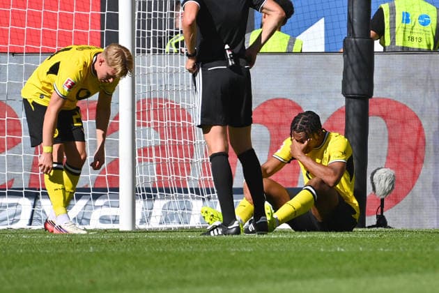 Filippo MANE (Borussia Dortmund),Verletzung, verletzt. Fussball 1. Bundesliga Saison 2026 2027, 2.Spieltag, Spieltag02,, TSG 1899 Hoffenheim - Borussia Dortmund am 05.09.2026 , SNP ARENA *** Filippo MANE, Borussia Dortmund, injury, injured, soccer, Bundesliga, 2026–2027 season, Matchday 2, Matchday 02, TSG 1899 Hoffenheim vs. Borussia Dortmund on September 5, 2026, SNP ARENA