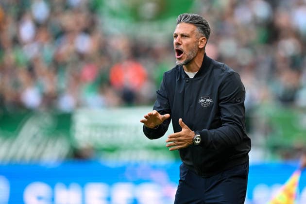 1. Bundesliga: SV Werder Bremen - RB Leipzig am 05.09.2026 im Weserstadion in Bremen Trainer Martin Demichelis (Leipzig) gibt lautstark Anweisungen *** 1 Bundesliga: SV Werder Bremen vs. RB Leipzig on September 5, 2026, at the Weserstadion in Bremen. Coach Martin Demichelis of Leipzig shouts instructions. MT