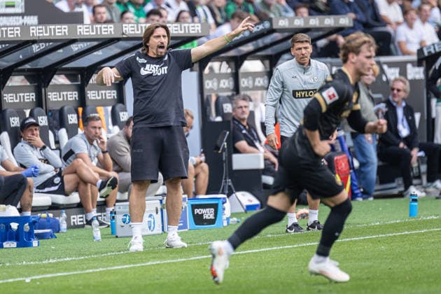 Fussball Bundesliga, Borussia Mönchengladbach vs. SV Elversberg, 05.09.2026 Vincent Wagner (SV Elversberg - Trainer) dirigiert sein Team -- Fussball Bundesliga, Borussia Mönchengladbach vs. SV Elversberg, 05.09.2026, ista Borussia Park, Mönchengladbach -- DFL REGULATIONS PROHIBIT ANY USE OF PHOTOGRAPHS AS IMAGE SEQUENCES AND OR Q‹UASI-VIDEO. *** German Bundesliga, Borussia Mönchengladbach vs. SV Elversberg, September 5, 2026: Vincent Wagner, SV Elversberg coach, directs his team. German Bundesliga, Borussia Mönchengladbach vs. SV Elversberg, September 5, 2026, ista Borussia Park, Mönchengladbach DFL regulations prohibit any use of photographs as image sequences and or quasi-video Copyright: xBEAUTIFULxSPORTS Derixx