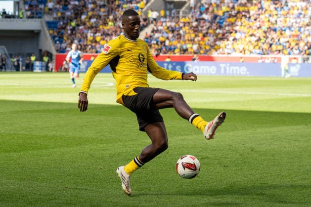 1. Bundesliga: TSG Hoffenheim vs Borussia Dortmund, 05.09.2026 Am Ball Serhou Guirassy (Borussia Dortmund, 9) 1. Bundesliga: TSG Hoffenheim vs Borussia Dortmund, SNP Arena, 05.09.2026 DFB DFL REGULATIONS PROHIBIT ANY USE OF PHOTOGRAPHS AS IMAGE SEQUENCES AND OR QUASI-VIDEO. *** September 5, 2026, Bundesliga Match: TSG Hoffenheim vs. Borussia Dortmund. Serhou Guirassy (Borussia Dortmund) in possession. September 9, 2026, Bundesliga Match: TSG Hoffenheim vs. Borussia Dortmund, SNP Arena, September 5, 2026 DFB and DFL regulations prohibit any use of photographs as image sequences and or quasi-video. Copyright: xBEAUTIFULxSPORTS Hillx