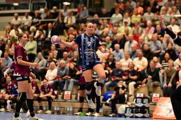 Handball I Frauen I Saison 2026-2027 I Bundesliga I 2. Spieltag I Buxtehuder SV - HC Leipzig I 05.09.2026 Wurf Paula Mews (9, Buxtehuder Sportverein) Buxtehude Halle Nord (Neu) Niedersachsen Deutschland Copyright: xLobeca FelixxWeißbergx
