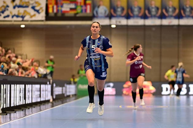 Handball I Frauen I Saison 2026-2027 I Bundesliga I 2. Spieltag I Buxtehuder SV - HC Leipzig I 05.09.2026 Maj Nielsen (5, Buxtehuder Sportverein) Buxtehude Halle Nord (Neu) Niedersachsen Deutschland Copyright: xLobeca FelixxWeißbergx