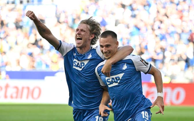 TOR zum 2:0 Tim Lemperle TSG 1899 Hoffenheim (19) Torjubel Wouter Burger TSG 1899 Hoffenheim (18) TSG 1899 Hoffenheim vs Borussia Dortmund BVB 05.09.2026 DFL REGULATIONS PROHIBIT ANY USE OF PHOTOGRAPHS AS IMAGE SEQUENCES AND OR QUASI-VIDEO TSG 1899 Hoffenheim vs Borussia Dortmund BVB *** GOAL: 2–0 Tim Lemperle TSG 1899 Hoffenheim 19 Goal celebration Wouter Burger TSG 1899 Hoffenheim 18 TSG 1899 Hoffenheim vs. Borussia Dortmund BVB May 9, 2026 DFL REGULATIONS PROHIBIT ANY USE OF PHOTOGRAPHS AS IMAGE SEQUENCES AND OR QUASI-VIDEO TSG 1899 Hoffenheim vs. Borussia Dortmund (BVB)