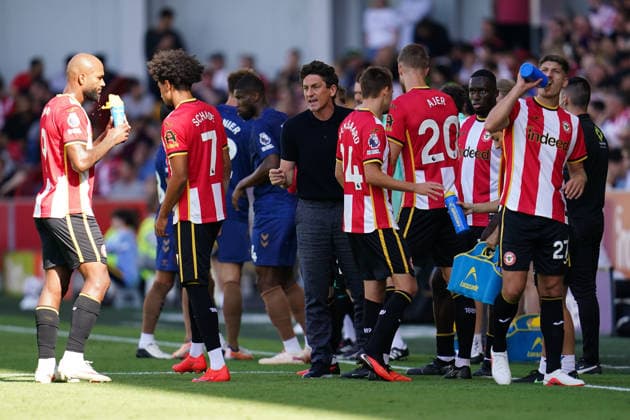 Premier League: Brentford v Sunderland Brentford players during the Premier League match Brentford vs Sunderland at GTECH Community Stadium, London, United Kingdom on 05 September 2026 (Photo by Harvey Murphy News Images) Copyright: xHarveyxMurphy NewsxImagesx