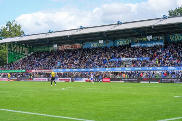 Deutschland: Fussball, 3. Liga, 4. Spieltag, Hänsch-Arena, SV Meppen vs. 1. FC Saarbrücken: 8.845 Zuschauer sind heute in Meppen. Copyright: xMichelxWittex