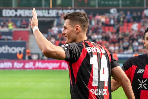 Deutschland: 1. Bundesliga 2026 2027, 2. Spieltag, Bayer 04 Leverkusen vs 1.FC Union Berlin, Samstag, 05.09.2026 BayArena-Stadion (Leverkusen-Nordrhein-Westfalen): Tor und Torjubel zum 3:0 durchPatrik Schick (Bayer 04 Leverkusen, 14). Freude, Emotionen, Jubel Leverkusen BayArena-Stadion Deutschland *** Germany 1 Bundesliga 2026–2027, Matchday 2, Bayer 04 Leverkusen vs. 1. FC Union Berlin, Saturday, September 5, 2026, BayArena Stadium, Leverkusen, North Rhine-Westphalia; goal and goal celebration for the 3–0 score by Patrik Schick of Bayer 04 Leverkusen; 14: Joy, emotions, cheering; Leverkusen, BayArena Stadium, Germany Copyright: xOrhanxHabashx
