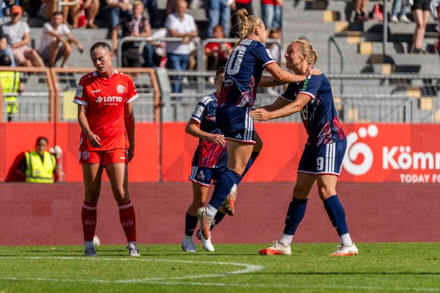 Jubel zum Tor zum 0:4 durch Weronika Zawistowska (1. FC Koeln, 10), GER, 1. FSV Mainz 05 vs. 1. FC Koeln, Fussball, Google Pixel Frauen-Bundesliga, 3. Spieltag, Saison 2026 2027, 05.09.2026, DFB REGULATIONS PROHIBIT ANY USE OF PHOTOGRAPHS AS IMAGE SEQUENCES AND OR QUASI-VIDEO, GER, 1. FSV Mainz 05 vs. 1. FC Koeln, Fussball, Google Pixel Frauen-Bundesliga, 3. Spieltag, Saison 2026 2027, 05.09.2026 Mainz *** Celebration following Weronika Zawistowska s goal to make it 0–4, 1. FC Köln, 10, GER, 1. FSV Mainz 05 vs. 1. FC Köln, Soccer, Google Pixel Women s Bundesliga, Matchday 3, 2026–2027 Season, September 5, 2026, DFB regulations prohibit any use of photographs as image sequences and or quasi-video, GER, 1 FSV Mainz 05 vs. 1 FC Cologne, Soccer, Google Pixel Women’s Bundesliga, Matchday 3, 2026–2027 Season, September 5, 2026, Mainz Copyright: xEibner-Pressefoto J-NxGroemlingx EP_JGG