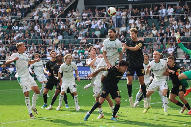 05.09.2026, Fussball, Herren, 1. Bundesliga, Saison 2026 2027, Borussia Mönchengladbach - SV 07 Elversberg, Kevin Diks (Borussia Mönchengladbach), Maximilian Rohr (SV 07 Elversberg) Mönchengladbach Ista-Borussia-Park Nordrhein-Westfalen Deutschland (DEU) *** September 5, 2026, Soccer, Men s, 1. Bundesliga, 2026–2027 season, Borussia Mönchengladbach vs. SV 07 Elversberg, Kevin Diks (Borussia Mönchengladbach), Maximilian Rohr (SV 07 Elversberg), Mönchengladbach, Ista, Borussia Park, North Rhine-Westphalia, Germany, DEU Copyright: xSebastianxBachx