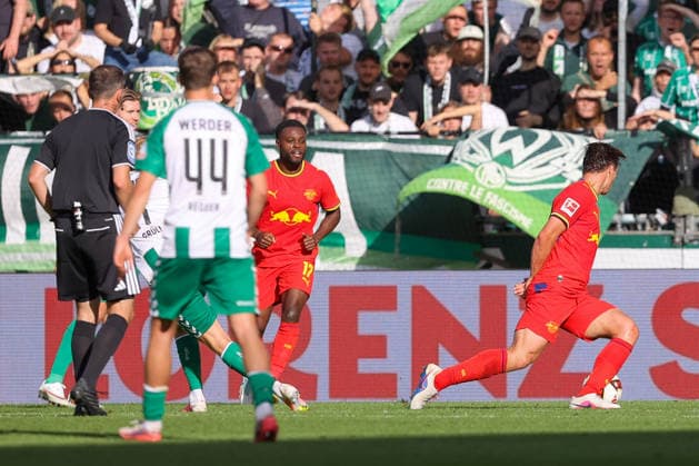 05.09.2026, xtgx, Fussball - 1.Bundesliga SV Werder Bremen - RB Leipzig v.l. Tor zum 3:0 durch Marco Grüll (Bremen, 17) (DFL DFB REGULATIONS PROHIBIT ANY USE OF PHOTOGRAPHS as IMAGE SEQUENCES and or QUASI-VIDEO) Bremen *** September 5, 2026, xtgx, Soccer, Bundesliga 1, SV Werder Bremen vs. RB Leipzig, goal to make it 3–0 by Marco Grüll, Bremen, 17. DFL and DFB regulations prohibit any use of photographs as image sequences and or quasi-video, Bremen