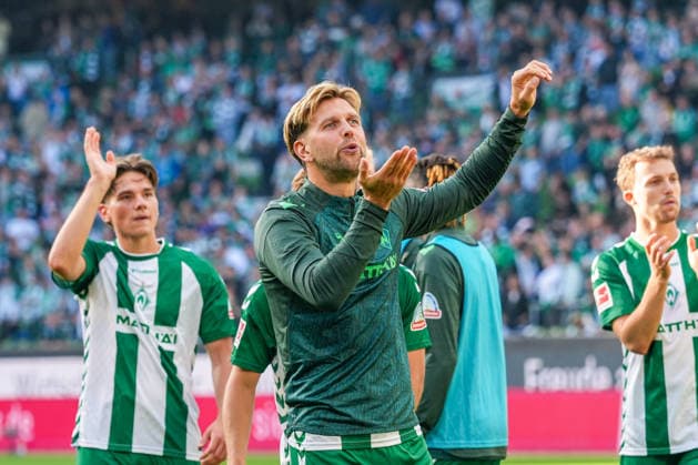 Niklas Füllkrug (Werder Bremen, 10) winkt nach Abpfiff den Werder Fans, Deutschland: Fussball, Bundesliga, Saison 2026 27, 2. Spieltag, 05.09.2026, Werder Bremen vs RB Leipzig, Weserstadion (Bremen) *** Niklas Füllkrug of Werder Bremen, No. 10, waves to the Werder fans after the final whistle, German soccer, Bundesliga, 2026–27 season, Matchday 2, September 5, 2026, Werder Bremen vs. RB Leipzig, Weserstadion, Bremen Copyright: xLeonxFrickx