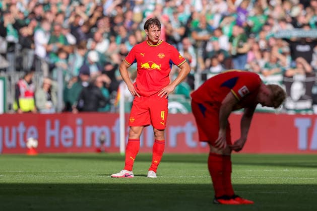 05.09.2026, xtgx, Fussball - 1.Bundesliga SV Werder Bremen - RB Leipzig v.l. Willi Orban (Leipzig, 4) enttaeuscht, schaut enttaeuscht, niedergeschlagen, disappointed (DFL DFB REGULATIONS PROHIBIT ANY USE OF PHOTOGRAPHS as IMAGE SEQUENCES and or QUASI-VIDEO) Bremen *** September 5, 2026, xtgx, Soccer, Bundesliga 1, SV Werder Bremen vs. RB Leipzig, Willi Orban (Leipzig), 4 disappointed, looks disappointed, dejected, disappointed DFL DFB REGULATIONS PROHIBIT ANY USE OF PHOTOGRAPHS as IMAGE SEQUENCES and or QUASI-VIDEO Bremen