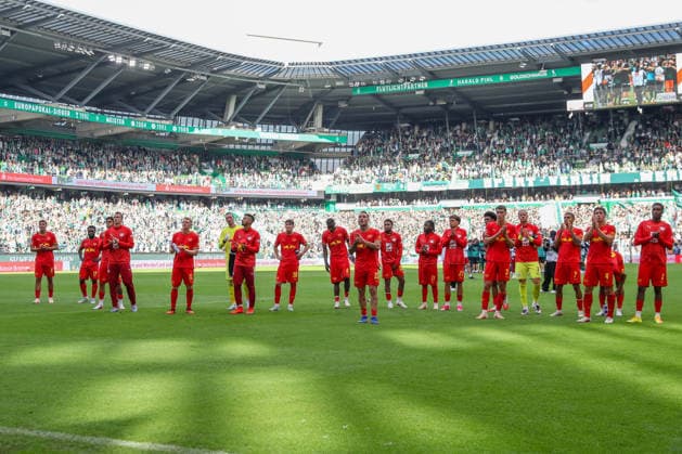 05.09.2026, xtgx, Fussball - 1.Bundesliga SV Werder Bremen - RB Leipzig v.l. Leipzig enttaeuscht, schaut enttaeuscht, niedergeschlagen, disappointed (DFL DFB REGULATIONS PROHIBIT ANY USE OF PHOTOGRAPHS as IMAGE SEQUENCES and or QUASI-VIDEO) Bremen *** September 5, 2026, xtgx, Soccer 1st Bundesliga SV Werder Bremen vs. RB Leipzig; RB Leipzig disappoints, looks disappointed, dejected, disappointed; DFL and DFB regulations prohibit any use of photographs as image sequences and or quasi-video; Bremen