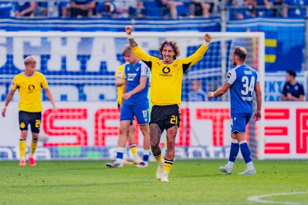1. Bundesliga, 2. Spieltag, TSG 1899 Hoffenheim vs. Borussia Dortmund am 05.09.2026 Jubel über den Sieg Fabio Silva WICHTIGER HINWEIS: Gemäß den Vorgaben der DFL und des DFB ist es untersagt, in dem Stadion und oder vom Spiel angefertigte Fotoaufnahmen in Form von Sequenzbildern und oder videoähnlichen Fotostrecken zu verwerten bzw. verwerten zu lassen. *** Bundesliga 1, Matchday 2, TSG 1899 Hoffenheim vs. Borussia Dortmund on September 5, 2026. Celebrating Fabio Silva’s victory. IMPORTANT NOTICE: In accordance with DFL and DFB regulations, it is prohibited to use or allow the use of photographs taken in the stadium and or during the match in the form of sequential images and or video-like photo sequences. Copyright: xBahhoxKarax