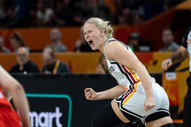 Alexandra Wilke (Deutschland, 03) jubelt Jubel, GER, Deutschland vs. Japan, Basketball, FIBA Women s World Cup 2026, Gruppenphase, Spieltag 2, 05.09.2026 GER, Deutschland vs. Japan, Basketball, FIBA Women s World Cup 2026, Gruppenphase, Spieltag 2, 05.09.2026 Berlin Copyright: xEibner-Pressefoto MaxxVincenx EP_MVN