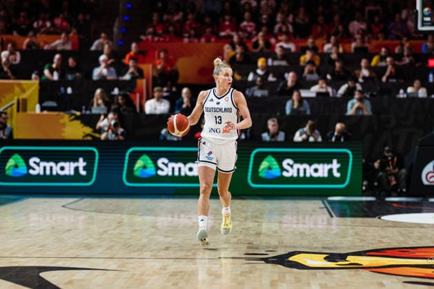 FIBA Women™s Basketball World Cup 2026: Deutschland vs. Japan, 05.09.2026 Leonie Fiebich (Deutschland, 13) am Ball; Basketball, FIBA Women™s Basketball World Cup 2026, Gruppenphase, Gruppe A, 2. Spieltag: Deutschland vs. Japan am 05.09.2026 in der Max-Schmeling-Halle, Berlin Copyright: xBEAUTIFULxSPORTS Tonhäuserx