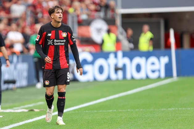 Afonso Moreira (Bayer 04 Leverkusen) schaut waehrend des Spiels der 1. Bundesliga zwischen Bayer 04 Leverkusen und 1. FC Union Berlin, BayArena am 05. September 2026 in Leverkusen, Deutschland. (Foto von Oliver Kaelke DeFodi Images) +++ Afonso Moreira (Bayer 04 Leverkusen) looks on during the Bundesliga match between Bayer 04 Leverkusen and 1. FC Union Berlin at BayArena on September 5, 2026 in Leverkusen, Germany. (Photo by Oliver Kaelke DeFodi Images) DFB DFL REGULATIONS PROHIBIT ANY USE OF PHOTOGRAPHS AS IMAGE SEQUENCES AND OR QUASI-VIDEO. (Photo by Oliver Kaelke DeFodi Images) - *** Afonso Moreira of Bayer 04 Leverkusen looks on during the Bundesliga match between Bayer 04 Leverkusen and 1. FC Union Berlin, BayArena on September 5, 2026, in Leverkusen, Germany. Photo by Oliver Kaelke, DeFodi Images. Afonso Moreira of Bayer 04 Leverkusen looks on during the Bundesliga match between Bayer 04 Leverkusen and 1 FC Union Berlin at BayArena on September 5, 2026 in Leverkusen, Germany. Photo by Oliver Kaelke, DeFodi Images. DFB and DFL regulations prohibit any use of photographs as image sequences and or quasi-video. Photo by Oliver Kaelke, DeFodi Images.
