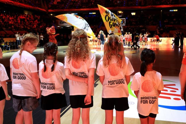 05.09.2026, GER, Basketball, Frauen , Basketball-WM, 2026, 1. Spieltag, Deutschland vs. Japan WM-Kinder Berlin Max-Schmeling-Halle Berlin Deutschland Copyright: xNordphotox xEnglerx