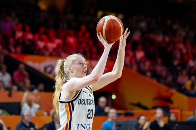 Frieda Buhner (Deutschland, 20) beim Wurf, GER, Deutschland vs. Japan, Basketball, FIBA Women s World Cup 2026, Gruppenphase, Spieltag 2, 05.09.2026 GER, Deutschland vs. Japan, Basketball, FIBA Women s World Cup 2026, Gruppenphase, Spieltag 2, 05.09.2026 Berlin Copyright: xEibner-Pressefoto MaxxVincenx EP_MVN