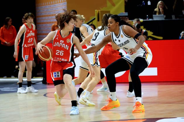 05.09.2026, GER, Basketball, Frauen , Basketball-WM, 2026, 1. Spieltag, Deutschland vs. Japan Nyara Sabally ( Deutschland 8 ), Kokoro Tanaka ( Japan 26 ) Berlin Max-Schmeling-Halle Berlin Deutschland Copyright: xNordphotox xEnglerx