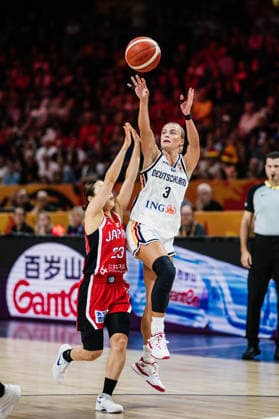 FIBA Women™s Basketball World Cup 2026: Deutschland vs. Japan, 05.09.2026 Alexandra Wilke (Deutschland, 3) wirft; Basketball, FIBA Women™s Basketball World Cup 2026, Gruppenphase, Gruppe A, 2. Spieltag: Deutschland vs. Japan am 05.09.2026 in der Max-Schmeling-Halle, Berlin Copyright: xBEAUTIFULxSPORTS Tonhäuserx