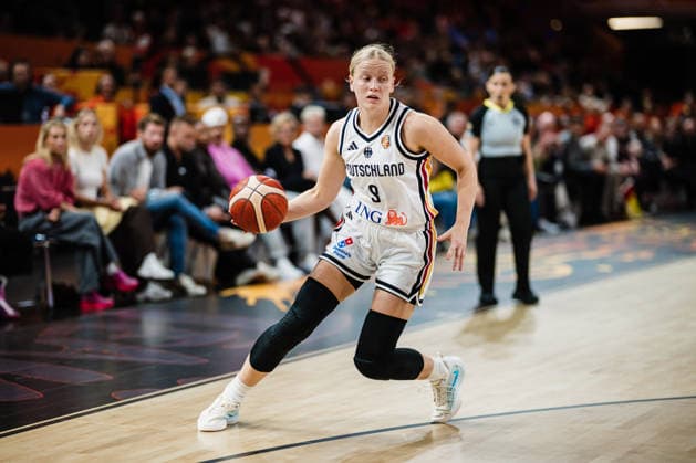 FIBA Women™s Basketball World Cup 2026: Deutschland vs. Japan, 05.09.2026 Emma Eichmeyer (Deutschland, 9) am Ball; Basketball, FIBA Women™s Basketball World Cup 2026, Gruppenphase, Gruppe A, 2. Spieltag: Deutschland vs. Japan am 05.09.2026 in der Max-Schmeling-Halle, Berlin Copyright: xBEAUTIFULxSPORTS Tonhäuserx