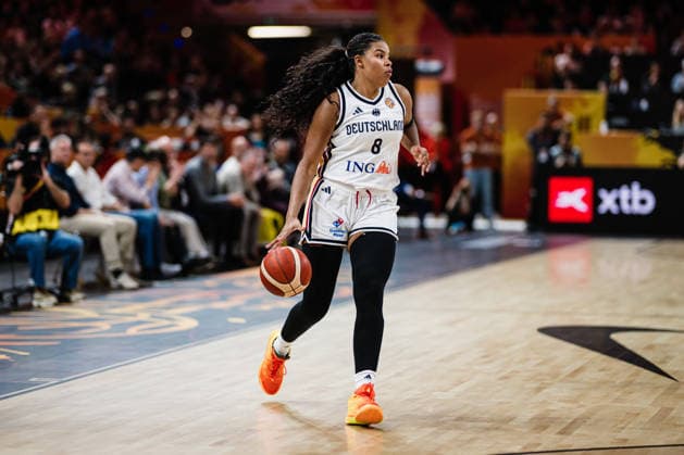 FIBA Women™s Basketball World Cup 2026: Deutschland vs. Japan, 05.09.2026 Nyara Sabally (Deutschland, 8) am Ball; Basketball, FIBA Women™s Basketball World Cup 2026, Gruppenphase, Gruppe A, 2. Spieltag: Deutschland vs. Japan am 05.09.2026 in der Max-Schmeling-Halle, Berlin Copyright: xBEAUTIFULxSPORTS Tonhäuserx