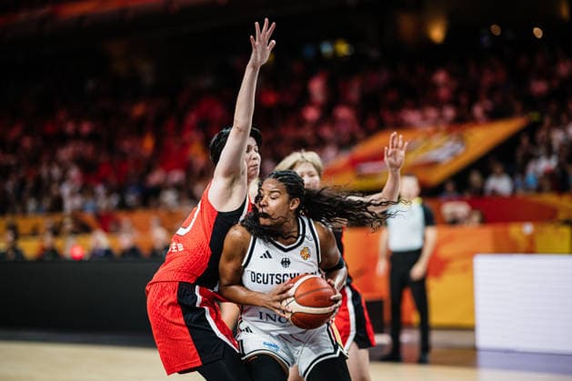 FIBA Women™s Basketball World Cup 2026: Deutschland vs. Japan, 05.09.2026 Nyara Sabally (Deutschland, 8) am Ball; Basketball, FIBA Women™s Basketball World Cup 2026, Gruppenphase, Gruppe A, 2. Spieltag: Deutschland vs. Japan am 05.09.2026 in der Max-Schmeling-Halle, Berlin Copyright: xBEAUTIFULxSPORTS Tonhäuserx