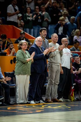 Basketball Berlin 05.09.2026 FIBA Women™s Basketball World Cup Germany 2026 Vorrunde Gruppe Deutschland (GER) - Japan (JPN) Ingo Weiss Alex Mumbru (Deutschland, Bundestrainer)