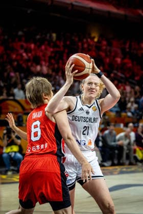 Basketball Berlin 05.09.2026 FIBA Women™s Basketball World Cup Germany 2026 Vorrunde Gruppe Deutschland (GER) - Japan (JPN) Marie Gülich (Deutschland, No.21) Gulich