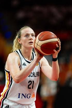 Marie Guelich (Deutschland, 21) beim Freiwurf, Einzelbild, Einzelfoto, Portrait, Portraet, Freisteller, GER, Deutschland vs. Japan, Basketball, FIBA Women s World Cup 2026, Gruppenphase, Spieltag 2, 05.09.2026 GER, Deutschland vs. Japan, Basketball, FIBA Women s World Cup 2026, Gruppenphase, Spieltag 2, 05.09.2026 Berlin Copyright: xEibner-Pressefoto MaxxVincenx EP_MVN