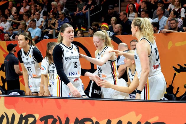 05.09.2026, GER, Basketball, Frauen , Basketball-WM, 2026, 1. Spieltag, Deutschland vs. Japan Luisa Geiselsoder ( Deutschland 15 ),Deutscher-Spielerkreis Berlin Max-Schmeling-Halle Berlin Deutschland Copyright: xNordphotox xEnglerx