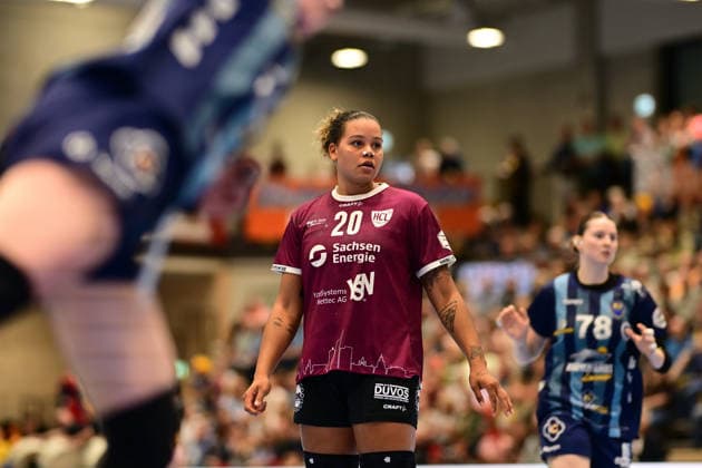 Handball I Frauen I Saison 2026-2027 I Bundesliga I 2. Spieltag I Buxtehuder SV - HC Leipzig I 05.09.2026 Einzelfoto, Freisteller, Einzelbild, Cut-out, isoliertes Motiv, Sportaufnahme, Nahaufnahme, freigestellt, freigestellte Aufnahme, Aufnahme, Einzeln: Sharleen Juliette Greschner (20, HC Leipzig) Buxtehude Halle Nord (Neu) Niedersachsen Deutschland Copyright: xLobeca FelixxWeißbergx