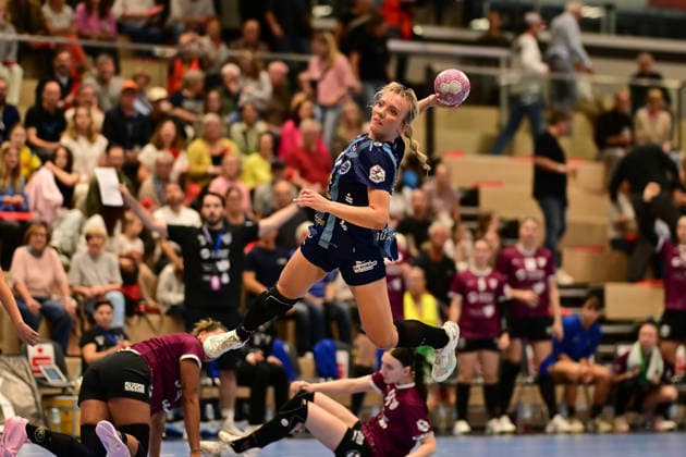 Handball I Frauen I Saison 2026-2027 I Bundesliga I 2. Spieltag I Buxtehuder SV - HC Leipzig I 05.09.2026 Wurf Ruslana Litvinov (81, Buxtehuder Sportverein) Buxtehude Halle Nord (Neu) Niedersachsen Deutschland Copyright: xLobeca FelixxWeißbergx