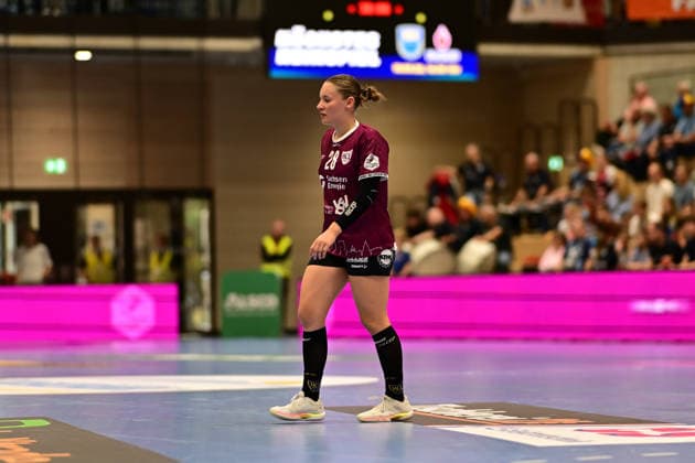 Handball I Frauen I Saison 2026-2027 I Bundesliga I 2. Spieltag I Buxtehuder SV - HC Leipzig I 05.09.2026 Einzelfoto, Freisteller, Einzelbild, Cut-out, isoliertes Motiv, Sportaufnahme, Nahaufnahme, freigestellt, freigestellte Aufnahme, Aufnahme, Einzeln: Lara Tauchmann (28, HC Leipzig) Buxtehude Halle Nord (Neu) Niedersachsen Deutschland Copyright: xLobeca FelixxWeißbergx