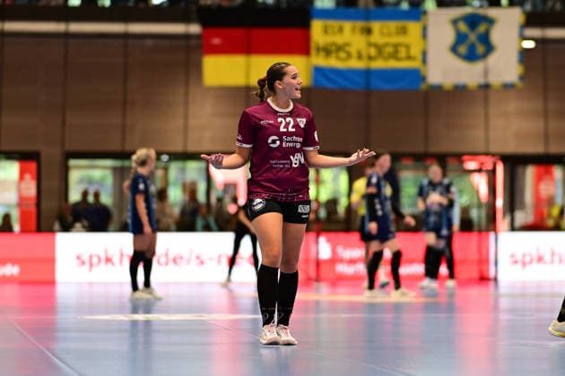 Handball I Frauen I Saison 2026-2027 I Bundesliga I 2. Spieltag I Buxtehuder SV - HC Leipzig I 05.09.2026 Einzelfoto, Freisteller, Einzelbild, Cut-out, isoliertes Motiv, Sportaufnahme, Nahaufnahme, freigestellt, freigestellte Aufnahme, Aufnahme, Einzeln: Lilly Glimm (22, HC Leipzig) Buxtehude Halle Nord (Neu) Niedersachsen Deutschland Copyright: xLobeca FelixxWeißbergx