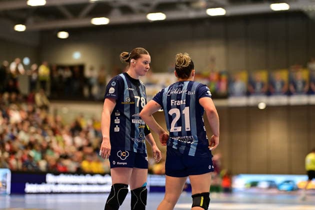 Handball I Frauen I Saison 2026-2027 I Bundesliga I 2. Spieltag I Buxtehuder SV - HC Leipzig I 05.09.2026 Lucy Strauchmann (78, Buxtehuder Sportverein) Nele Franz (21, Buxtehuder Sportverein) Buxtehude Halle Nord (Neu) Niedersachsen Deutschland Copyright: xLobeca FelixxWeißbergx