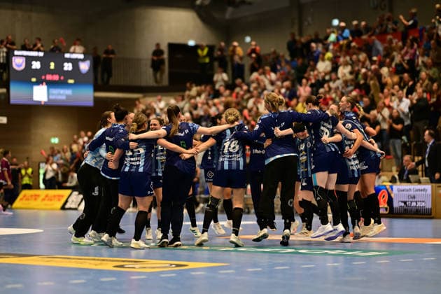 Handball I Frauen I Saison 2026-2027 I Bundesliga I 2. Spieltag I Buxtehuder SV - HC Leipzig I 05.09.2026 Jubel, Begeisterung, Enthusiasmus, Euphorie, Freude, Glücksgefühl, Heiterkeit bei: Buxtehuder Sportverein Frauen nach dem Sieg gegen HC Leipzig Frauen Buxtehude Halle Nord (Neu) Niedersachsen Deutschland Copyright: xLobeca FelixxWeißbergx