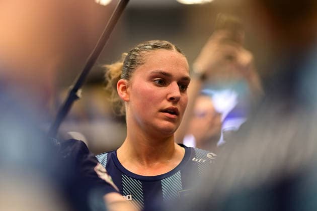 Handball I Frauen I Saison 2026-2027 I Bundesliga I 2. Spieltag I Buxtehuder SV - HC Leipzig I 05.09.2026 Portrait, Porträt, Portraitaufnahme, Personenfoto, Einzelbild, Einzelfoto, Halbportrait: Maj Nielsen (5, Buxtehuder Sportverein) Buxtehude Halle Nord (Neu) Niedersachsen Deutschland Copyright: xLobeca FelixxWeißbergx