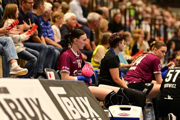 Handball I Frauen I Saison 2026-2027 I Bundesliga I 2. Spieltag I Buxtehuder SV - HC Leipzig I 05.09.2026 Die verletzte Lisa Lammich (76, HC Leipzig) Buxtehude Halle Nord (Neu) Niedersachsen Deutschland Copyright: xLobeca FelixxWeißbergx