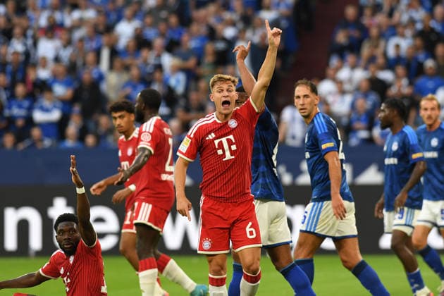 Joshua Kimmich (FC Bayern Muenchen) gestikuliert, gestik waehrend des Spiels der 1. Bundesliga zwischen FC Schalke 04 und FC Bayern Muenchen, Veltins-Arena am 05. September 2026 in Gelsenkirchen, Deutschland. (Foto von Ralf Treese DeFodi Images) +++ Joshua Kimmich (FC Bayern Muenchen) gestures during the Bundesliga match between FC Schalke 04 and FC Bayern Muenchen at Veltins-Arena on September 5, 2026 in Gelsenkirchen, Germany. (Photo by Ralf Treese DeFodi Images) DFB DFL REGULATIONS PROHIBIT ANY USE OF PHOTOGRAPHS AS IMAGE SEQUENCES AND OR QUASI-VIDEO. (Photo by Ralf Treese DeFodi Images) - *** Joshua Kimmich of FC Bayern Munich gestures during the Bundesliga match between FC Schalke 04 and FC Bayern Munich, Veltins Arena on September 5, 2026, in Gelsenkirchen, Germany. Photo by Ralf Treese, DeFodi Images. Joshua Kimmich of FC Bayern Munich gestures during the Bundesliga match between FC Schalke 04 and FC Bayern Munich at Veltins Arena on September 5, 2026 in Gelsenkirchen, Germany. Photo by Ralf Treese, DeFodi Images. DFB and DFL regulations prohibit any use of photographs as image sequences and or quasi-video. Photo by Ralf Treese, DeFodi Images
