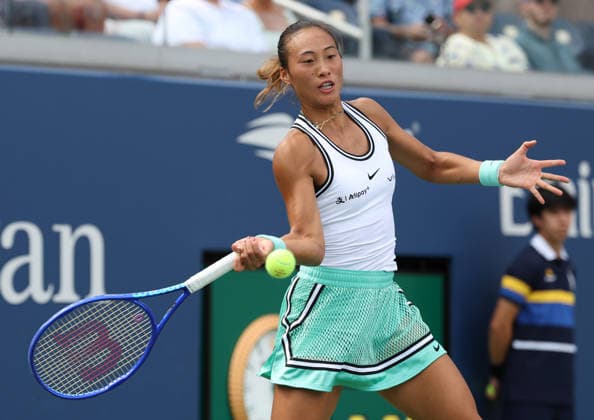 September 5, 2026, New York City, New York, USA: QINWEN ZHENG of China during the match against M. Keys of USA in the third round of Grand Slam tournament US Open. New York, USA. Tennis: US Open - Qinwen Zheng  - ZUMAc278 20260905_zsp_c278_043 Copyright: xMarcinxCholewinskix