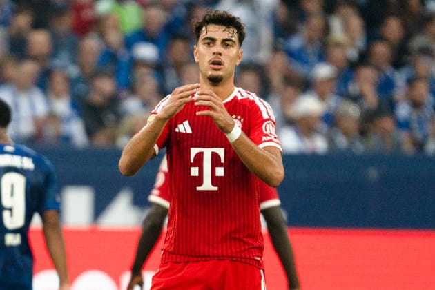 Deutschland: 1. Bundesliga 2026 2027, 2. Spieltag - FC Schalke 04 vs. FC Bayern München - 05.09.2026 - Veltins-Arena (Gelsenkirchen, Nordrhein-Westfalen) Aleksandar Pavlovic (FC Bayern München, 45) *** Germany 1 Bundesliga 2026–2027, Matchday 2: FC Schalke 04 vs. FC Bayern Munich, September 5, 2026, Veltins Arena, Gelsenkirchen, North Rhine-Westphalia; Aleksandar Pavlovic, FC Bayern Munich, 45 Copyright: xCelinaxLeiersx