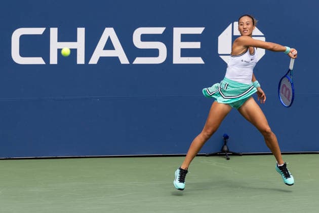 September 5, 2026: Qinwen Zheng (CHN) in action against Madison Keys (USA) during their Round 3 match at the US Open on September 5, 2026, held at the USTA Billie Jean King National Tennis Center in New York City. New York City USA - ZUMAc04_ 20260905_zma_c04_023 Copyright: xBerniexHaleyx