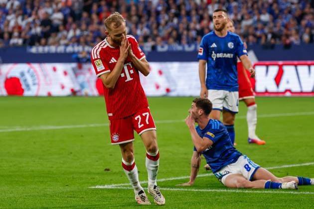 GELSENKIRCHEN - Konrad Laimer of FC Bayern Munich during the Bundesliga match between FC Schalke 04 and FC Bayern Munich at the Veltins-Arena on 5 September 2026 in Gelsenkirchen, Germany. MARCEL TER BALS ANP Bundesliga 2026 27 xVIxANPxSportx xMarcelxterxBalsxIVx 567268256 originalFilename: 567268256.jpg