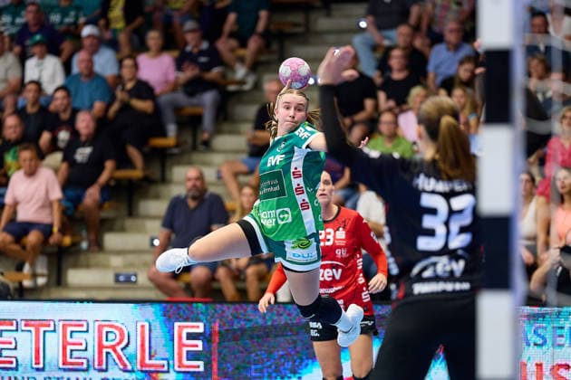 Sprungwurf Lea Watzl (Frisch Auf Goeppingen, 07) FRISCH AUF Goeppingen vs. BSV Sachsen Zwickau, Handball, ALSCO Handball Bundesliga Frauen, 2. Spieltag, Spielzeit 2026 2027, 05.09.2026 FRISCH AUF Goeppingen vs. BSV Sachsen Zwickau, Handball, ALSCO Handball Bundesliga Frauen, 2. Spieltag, Spielzeit 2026 2027, 05.09.2026 Goeppingen Copyright: xEibner-Pressefoto GeraldxOelze-dexStoppanyx EP_ODS