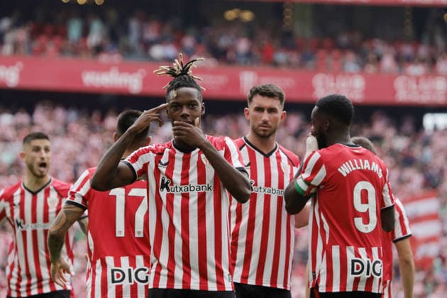 ESP: LaLiga EA Sports Athletic Bilbao v Atletico Madrid Nico Williams of Athletic scores goal and celebrates during LaLiga EA Sports between Athletic Bilbao v Atletico Madrid played at San Mames Stadium in Bilbao, on September 5, 2026 in Spain Spain Futbol Copyright: xAgenciaxLOFx