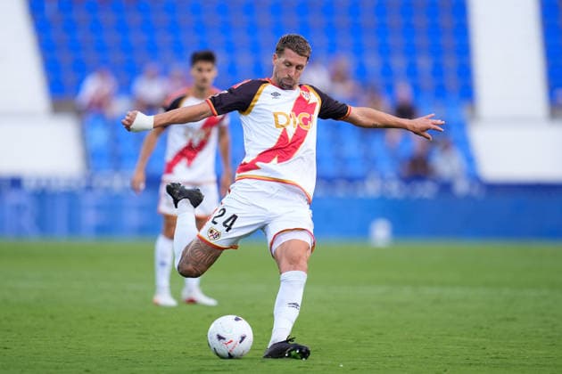 September 5, 2026, Leganes, Madrid, Spain: Florian Lejeune of Rayo Vallecano shoots during the Spanish League, LaLiga EA Sports, football match played between Rayo Vallecano and Real Racing Club at Butarque stadium on September 05, 2026, in Leganes, Madrid, Spain. Rayo Vallecano V Real Racing Club - LaLiga EA Sports - ZUMAa181 20260905_zaa_a181_134 Copyright: xDennisxAgyemanx