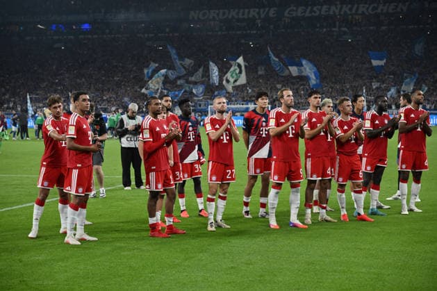 05.09.2026, Fussball 1. Bundesliga, Saison 2026 2027, 2. Spieltag, FC Schalke 04 - FC Bayern München DFL regulations prohibit any use of photographs as image sequences and or quasi-video Gelsenkirchen Veltins Arena Nordrhein Westfalen Deutschland *** September 5, 2026, Soccer: Bundesliga 1, 2026–2027 Season, Matchday 2, FC Schalke 04 vs. FC Bayern Munich. DFL regulations prohibit any use of photographs as image sequences and or quasi-video. Gelsenkirchen, Veltins Arena, North Rhine-Westphalia, Germany Team2