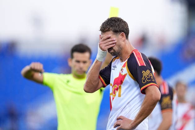 September 5, 2026, Leganes, Madrid, Spain: Florian Lejeune of Rayo Vallecano reacts during the Spanish League, LaLiga EA Sports, football match played between Rayo Vallecano and Real Racing Club at Butarque stadium on September 05, 2026, in Leganes, Madrid, Spain. Leganes Spain - ZUMAa181 20260905_zaa_a181_136 Copyright: xDennisxAgyemanx